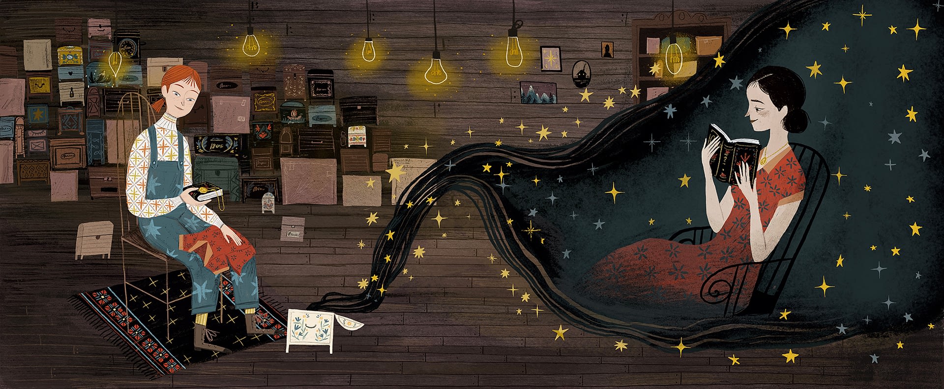 childre's book illustrator Lia Visirin Stilla the starmaker illustration