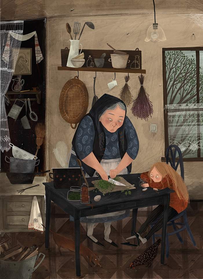 childre's book illustrator Lia Visirin grandmother illustration traditional artist digital artist