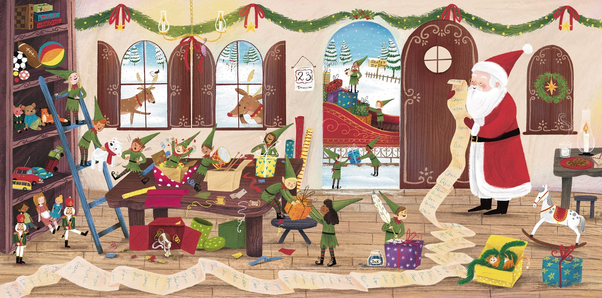 santa clause gift shop illustration by Lia Visirin